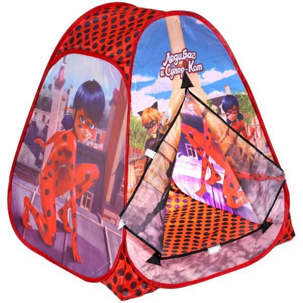 CHILDREN'S PLAY TENT "LET'S PLAY TOGETHER" "LADY BUG AND SUPER CAT" 81X91X81CM IN A BAG
