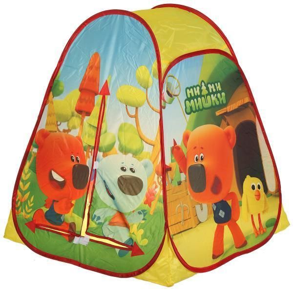 Children's play tent MIMIMISHKI 81x90x81cm, in a bag, Let's play together