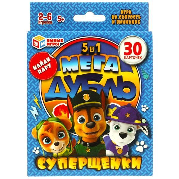 Megadouble. Find a 5in1 pair. Super puppies. 30 cards. 95x110x20mm. Smart games