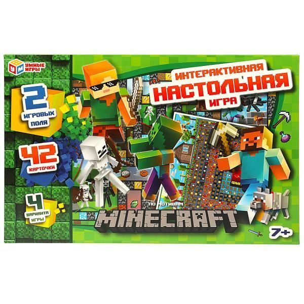 Interactive board game based on Minecraft. 350x230x55mm. Smart games