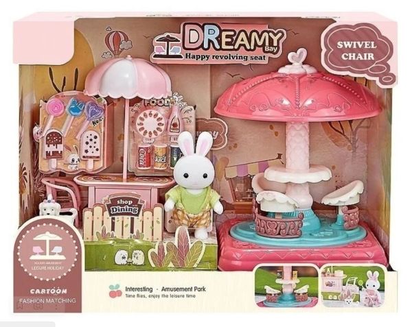 Playset Cady Rabbit with a set of furniture, a fun carousel", 6655