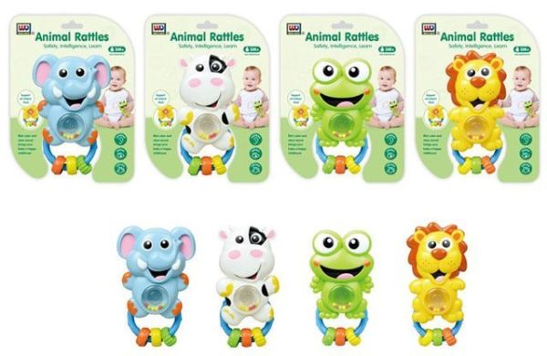 Animal rattles with light and music in stock