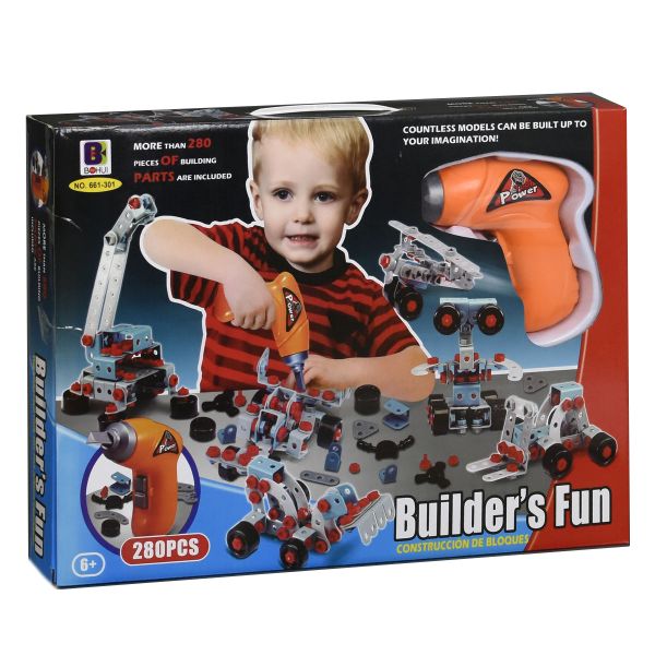 Builders fun construction set (280 pieces)