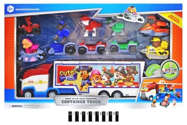 Shch/P Auto transporter + 7 figures with cars