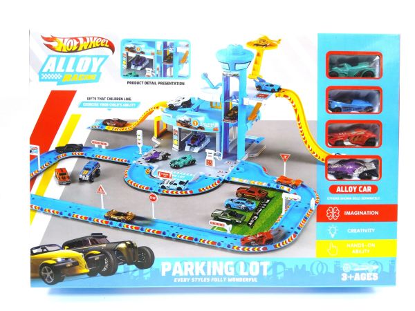 Hot Wheel Alloy Racing 3-story 4in1 car track with elevator