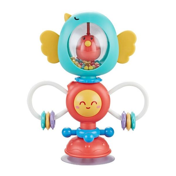 Educational rattle with suction cup "Bird"