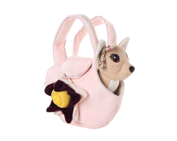Musical dog Chi Chi Love in a purse (pink color)